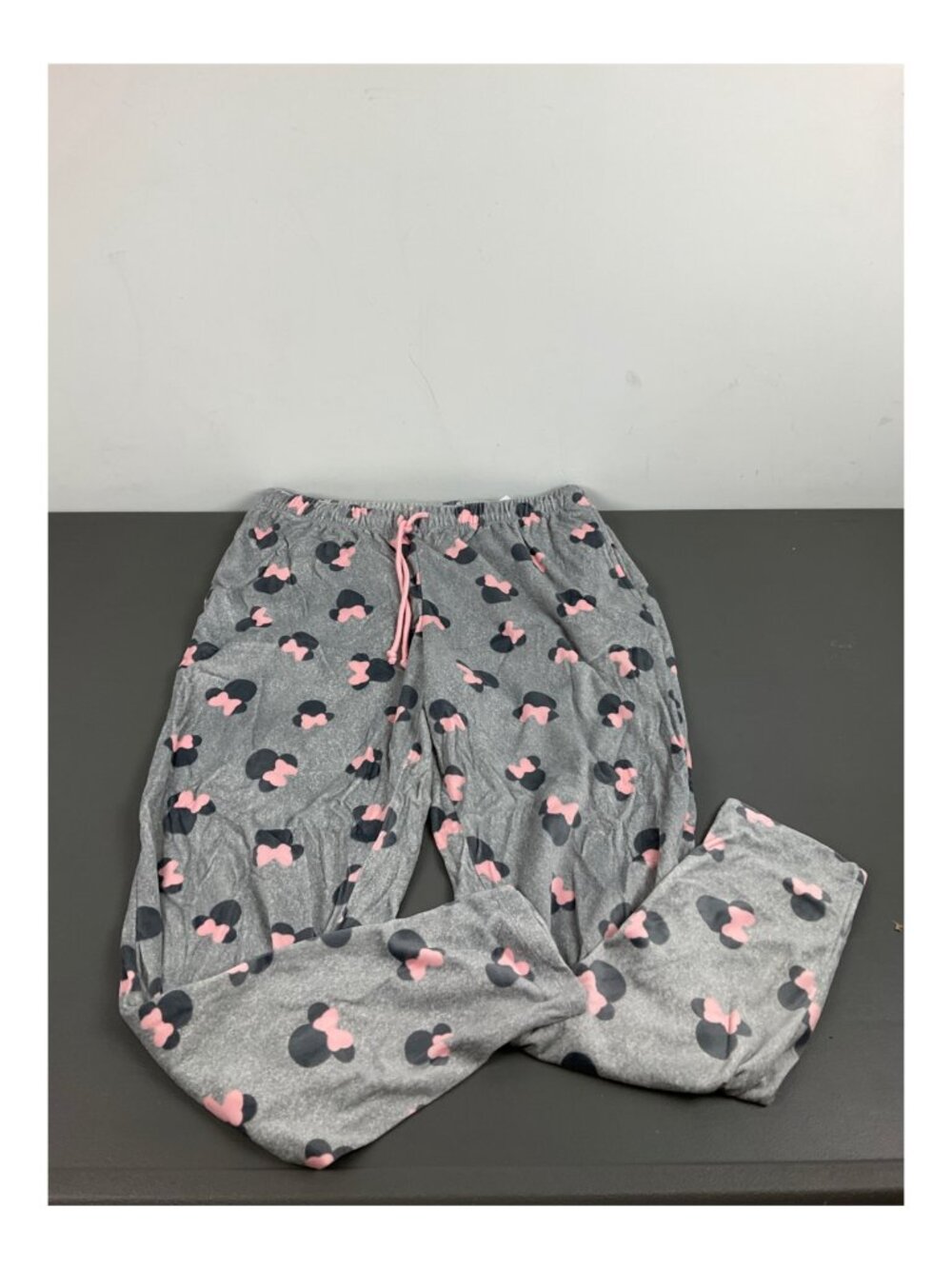 Disney Minnie Mouse Long-Sleeve Pajama Set for Women - Gray with Pink Bows, Smal - Picture 4 of 9